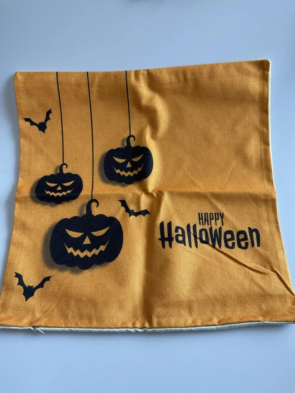 Halloween Throw Pillow Covers 18x18 Spooky Bat Pumpkin Spider Décor 4 Pack NWT